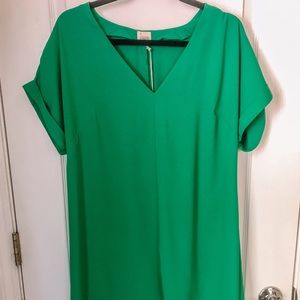 Emerald green sheath dress